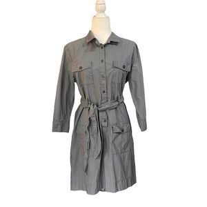 J. Crew Gray Shirt Dress - M